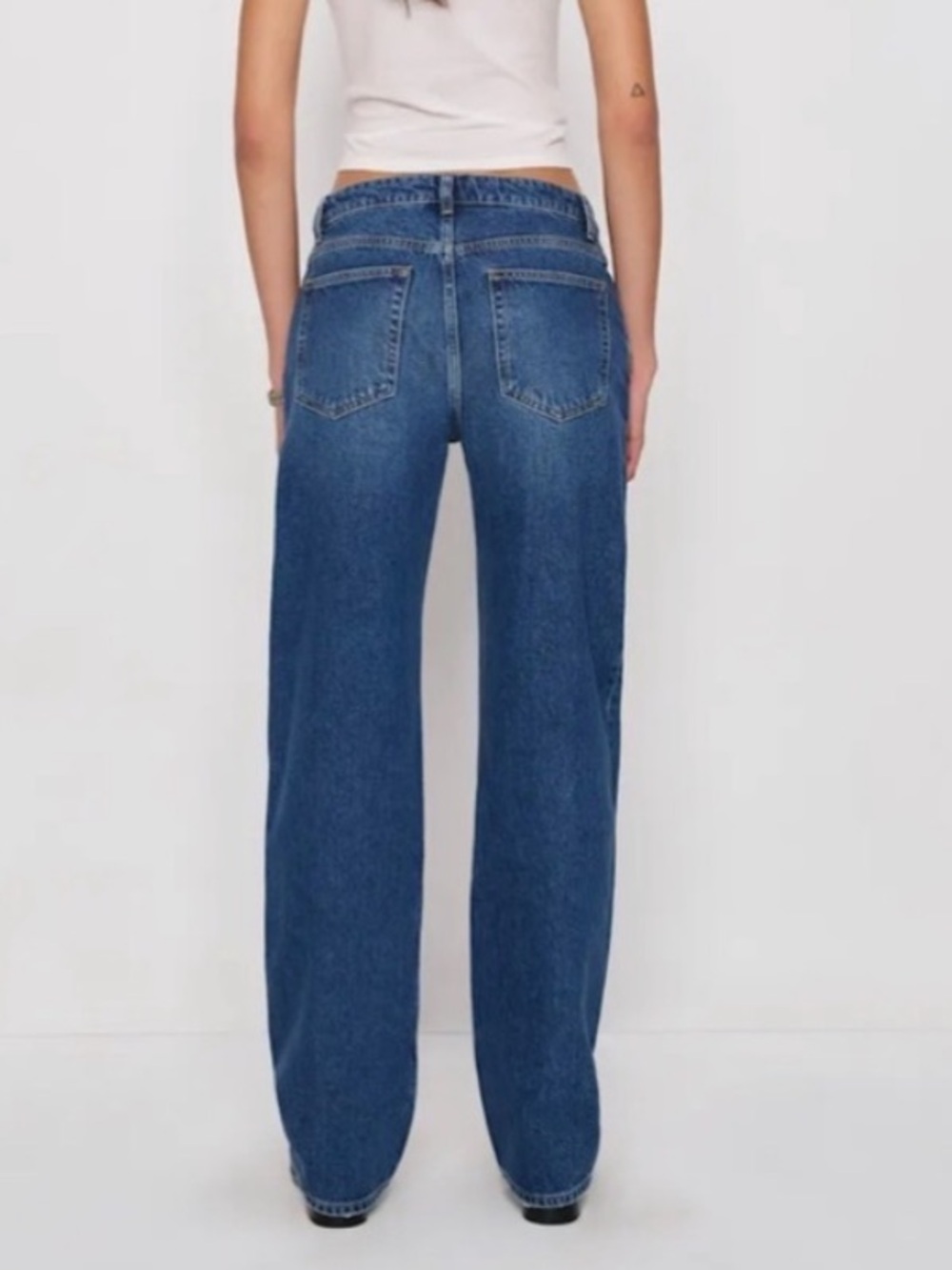 Reformation Charlee Low Rise Straight Leg Jeans Maggiore Blue Women Size 29 - Picture 2 of 12